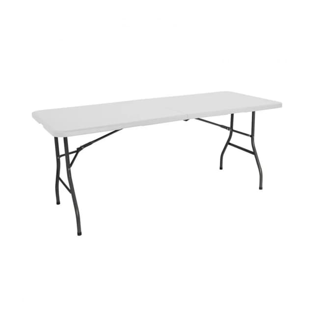 Tavolo pieghevole in resina rinforzata per la casa Nyana 180x74x74cm |   Campeggio, Giardino ed Eventi |   Piedini in acciaio e antiscivolo |   Carico fino a 150 kg |   2-8 persone