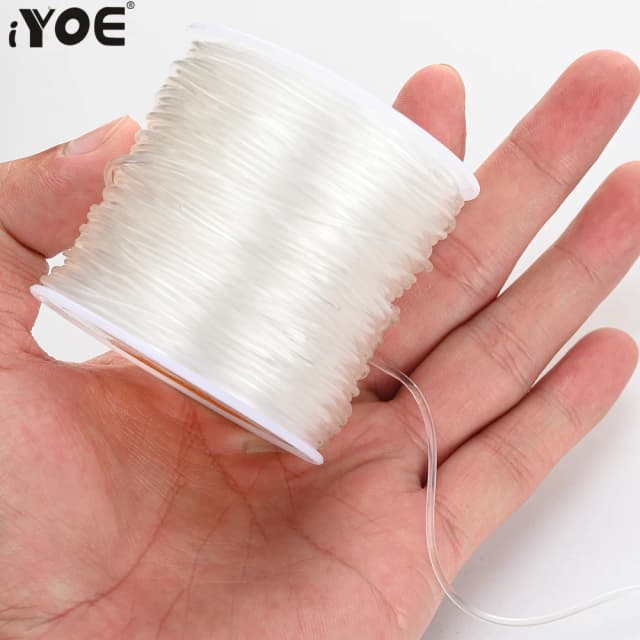 IYOE 0.5-1.5mm Cavo Elastico Stringa Filo Elastico Trasparente Per La Produzione di Gioielli Fai Da Te Collana Del Braccialetto Accessori di Perline