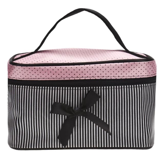 Borsa da viaggio per donna con fiocco da viaggio borse per ragazza borsa per cosmetici trucco reggiseno di bellezza organizzatore per lavaggio custodia da toilette custodia da bagno