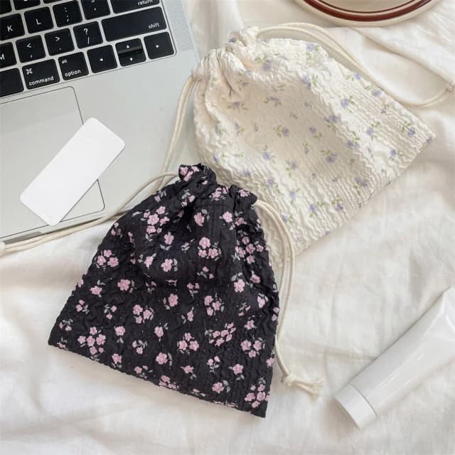 Simpatico orso Cartoon Borse con coulisse Donna Tasca per imballaggio con coulisse Borsa per cosmetici Borsa per trucco Portamonete di grande capacità Portamonete