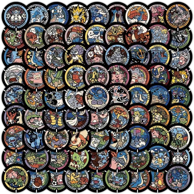 108 pz Kawaii Anime Pokemon Adesivi Carino Pikachu Eevee Cartoon Decalcomanie Del Computer Portatile Del Telefono Scrapbook Classico Adesivo Per Bambini Giocattolo