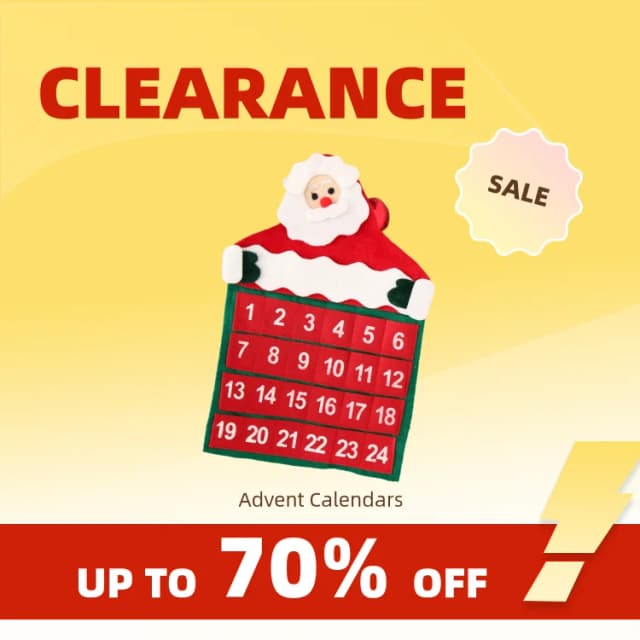 Clearance_Felt Calendario per il conto alla rovescia di Natale di Babbo Natale Decorazioni di buon Natale per la casa 2023 Cristmas Xmas Navidad Noel Capodanno