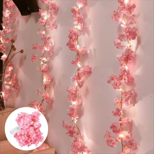 2M 20LED Fiore di Ciliegio Luce Della Stringa Ghirlanda Fiore Artificiale Viti Lucine per la Camera Da Letto Festa di Nozze Decorazione di Festa