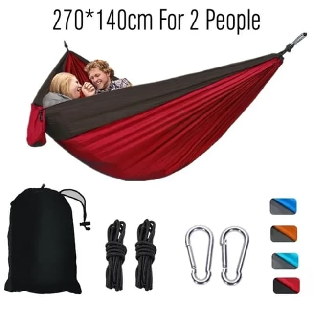 Amaca abbinata ai colori in Nylon amaca portatile ultraleggera da campeggio all'aperto per altalena per amaca ricreativa all'aperto per doppia persona