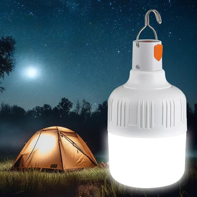 1pc USB ricaricabile lampadine a LED luce di emergenza esterna ad alta luminosità aggancia campeggio pesca lanterna portatile luce notturna