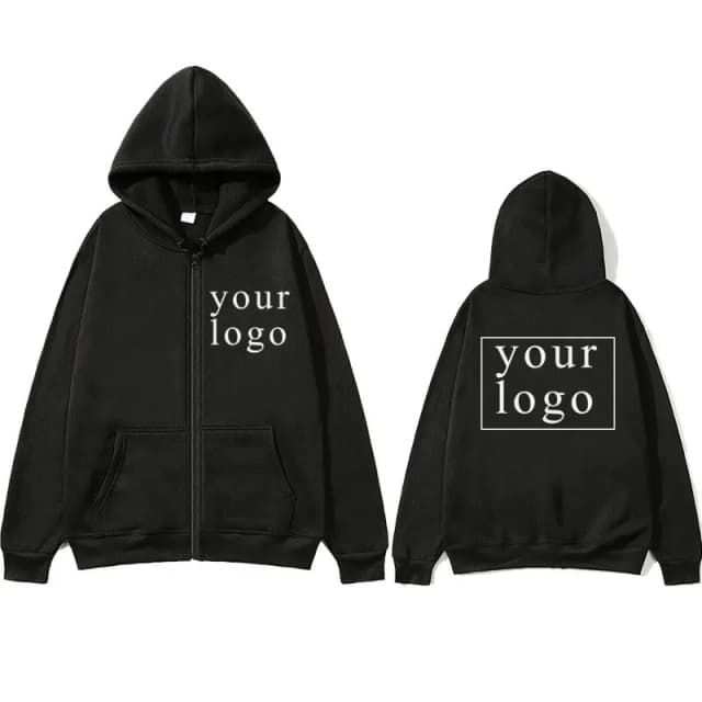 2024 New Fashion Il tuo design Logo del marchio/immagine personalizzata personalizzata ovunque uomo donna felpa con cappuccio cardigan con cerniera fai da te