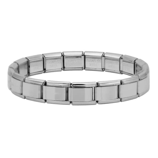 Bracciale quadrato larghezza Hip Hop per donna uomo braccialetto in acciaio color argento punk semplice moda alla moda gioielli quotidiani regalo unico