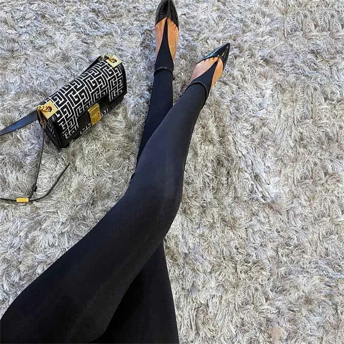 Moda coreana inverno nero sottile a vita alta skinny Y2K pantaloni attillati da donna sexy glitter casual club 2025 leggings pantaloni lunghi