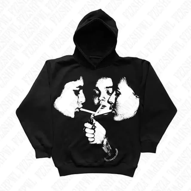 2025 tendenza calda anni 2000 moda uomo Harajuku modello gotico felpa sportiva retrò punk hip-hop casual streetwear