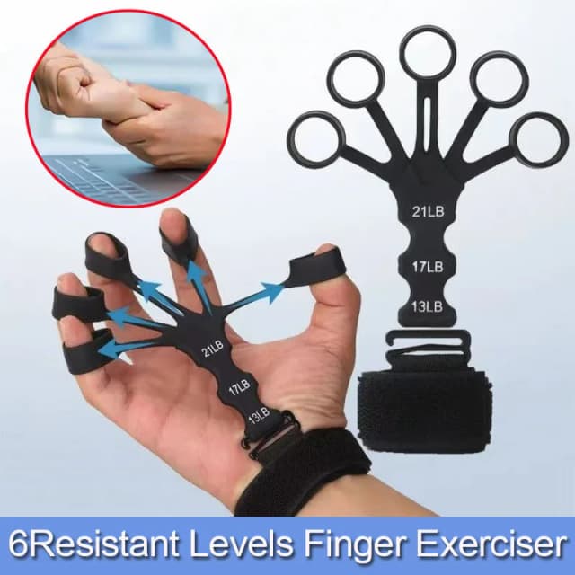 Nuovo allenatore per dita in silicone Barella per polso a 5 dita Recupero per la forza delle dita Allenatore per vene e estensione della flessione