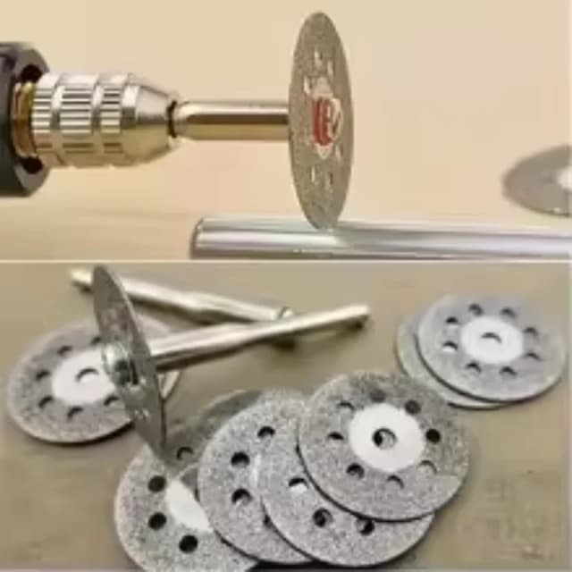 Disco da taglio diamantato da 22 mm Mandrino per mola da 3 mm per parti di smerigliatrice elettrica per utensili rotanti per il taglio dei metalli