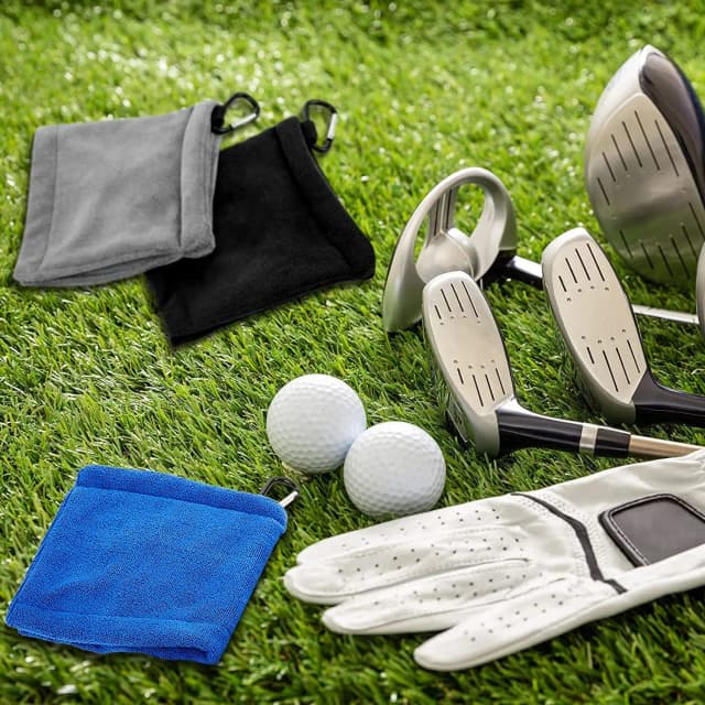 Salviette con gancio da Golf in microfibra compatta e portatile asciugamano per la pulizia morbido e confortevole accessori per la pulizia del Golf