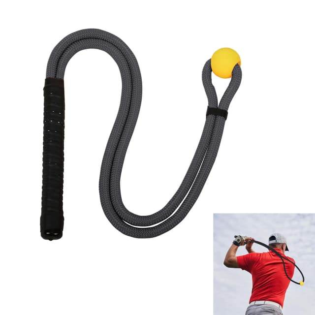 Allenamento con corda per altalena da golf, impugnatura amichevole per principianti, correzione della postura, azione di correzione della corda, aiuto per l'allenamento dell'oscillazione