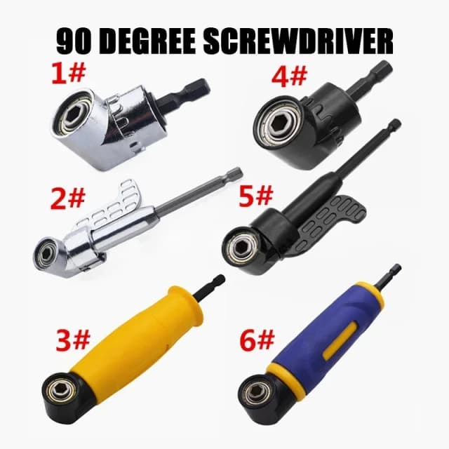 Adattatore per trapano ad angolo retto da 105 gradi Punta di prolunga per albero flessibile per cacciavite Utensile manuale Trapani elettrici Accessori per angolo
