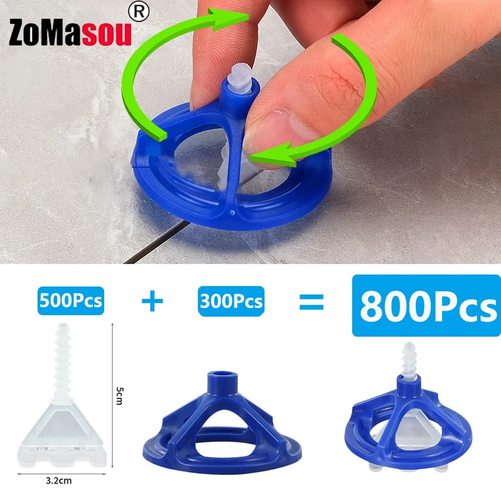 50-800 pezzi sistema di livellamento per piastrelle in ceramica a spirale clip distanziatori cinghie Wadge per la posa di piastrelle fissaggio del pavimento della parete strumenti di costruzione