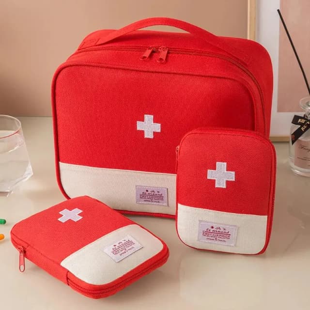 3 pezzi/set borsa di stoccaggio medica portatile kit di pronto soccorso di emergenza da campeggio organizzatore portapillole da viaggio per casa all'aperto