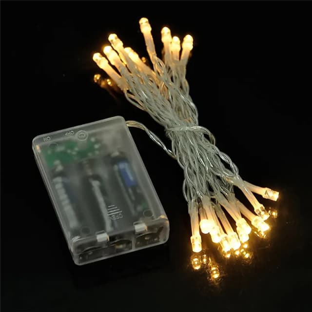 3M 6M 10M Luci a stringa a LED 3 * AA Luci natalizie a LED impermeabili a batteria per la decorazione di nozze di feste
