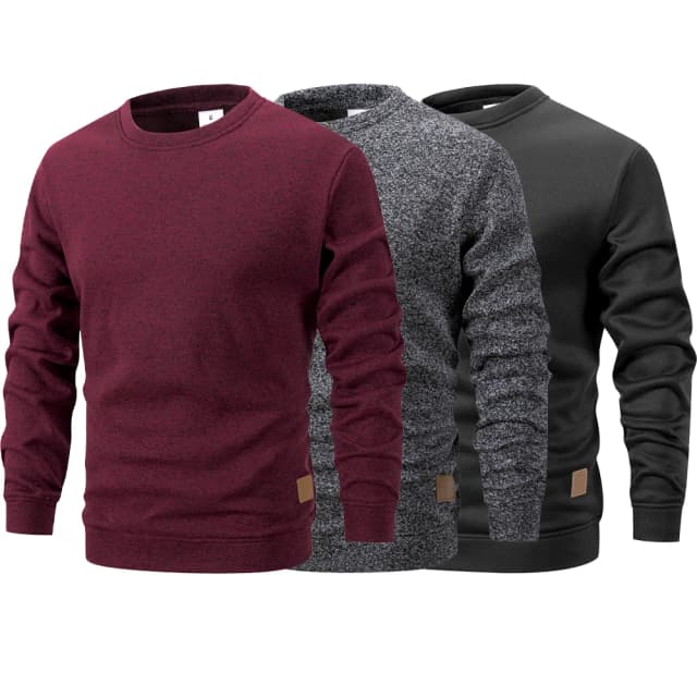 Maglioni a maniche lunghe da uomo girocollo pullover basic camicie autunno caldo streetwear outdoor jogger felpa allentata casual con cappuccio