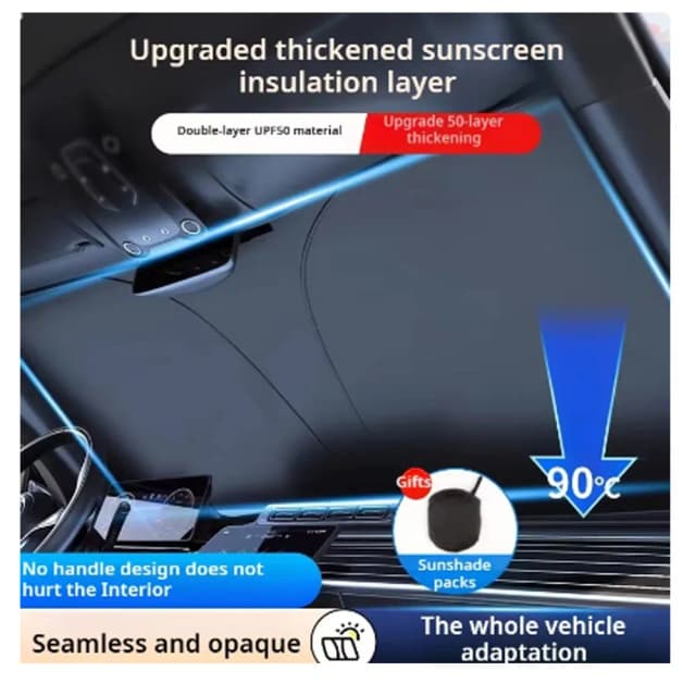 Parasole per auto Riflessione UV Parabrezza Ombrello Parasole anteriore Parasole Pieghevole Protezione estiva Seggiolino auto Isolamento termico