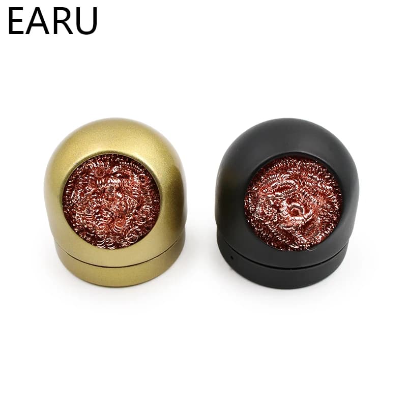 Filo metallico con supporto Set Saldatura Dissaldatura Saldatura Punta di ferro per saldatura Pulitore per scorie Pulizia Sfera d'acciaio Filtro a rete Stagno Rimuovi