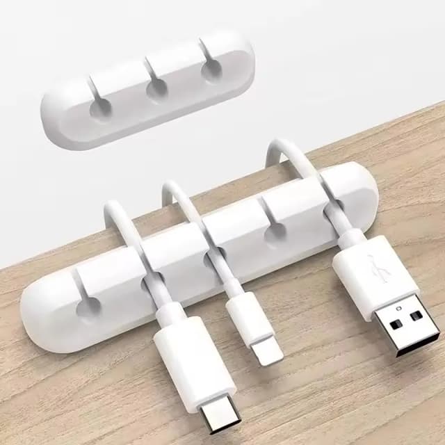 Organizzatore per Cavi USB in Silicone, Avvolgicavo per Ricarica, Clip per Gestione Ordinata del Desktop, Supporto per Cavi per Mouse e Accessori per Auricolari