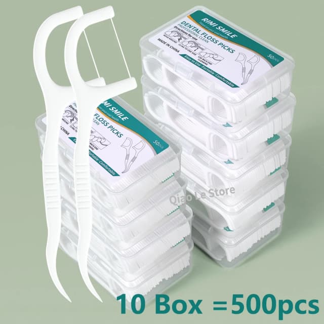 1/2/5/10 scatola portatile monouso filo interdentale stuzzicadenti in plastica filo interdentale ad alta tensione stick filo interdentale scatola ﻿ Igiene orale