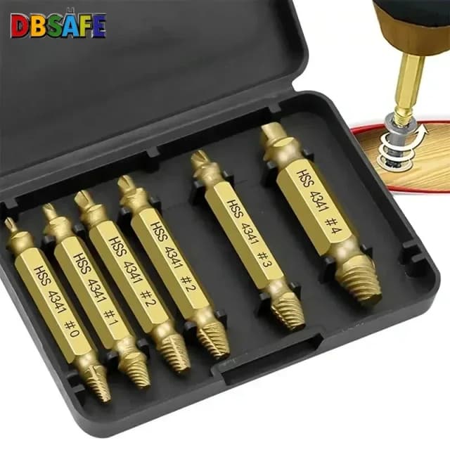 Set di estrattori per viti danneggiate Punta da trapano HSS Dispositivo di rimozione rotto spelato Piccolo kit da presa facile e facile Utensili elettrici da demolizione