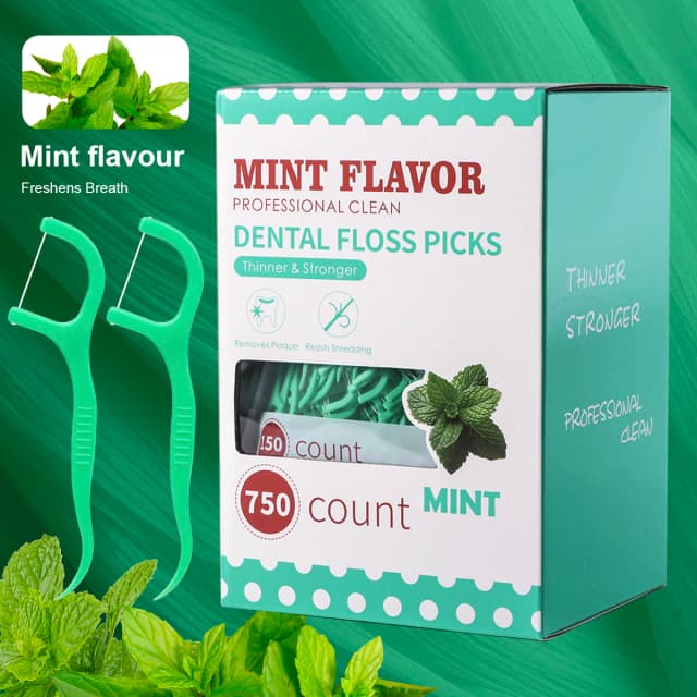 Bastone per filo interdentale alla menta - stick per filo interdentale usa e getta portatile per la cura domestica - cure orale - pulizia profonda - pulizia interdentale pr