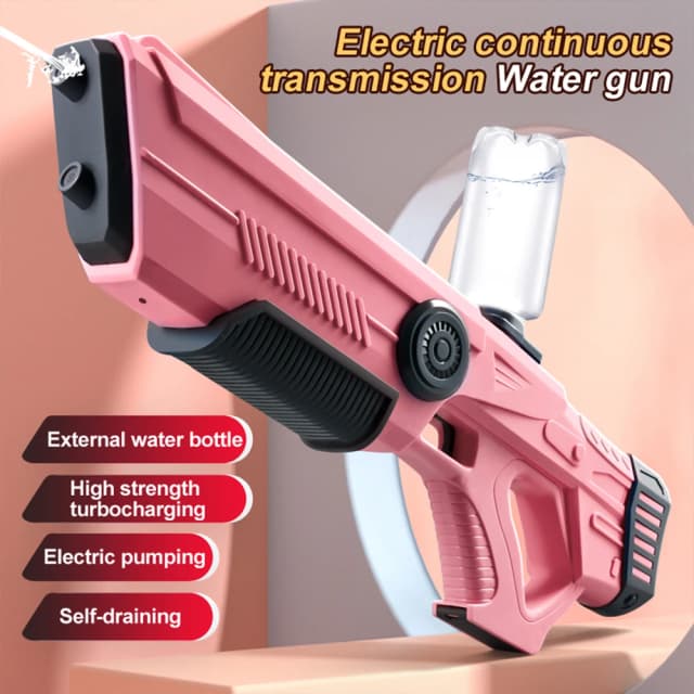 Pistola ad acqua elettrica Y1 con portata di 10 m per bambini e adulti Supporta l'assorbimento automatico dell'acqua e il giocattolo estivo della bottiglia d'acqua esterna