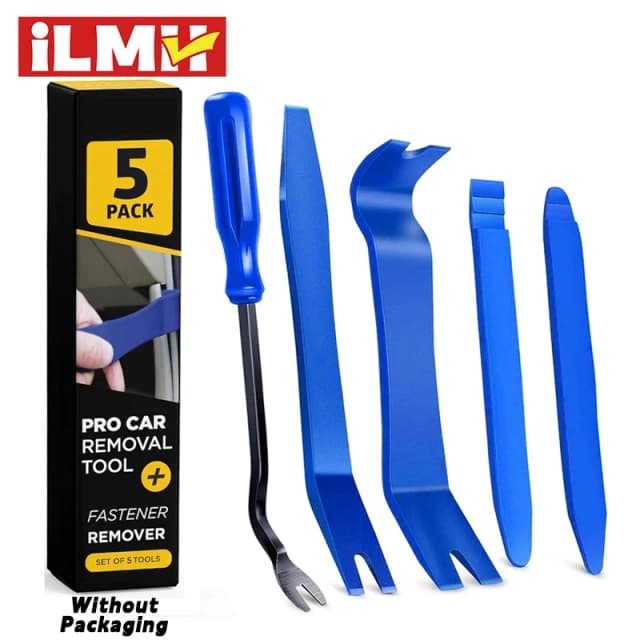 Set di attrezzi manuali per auto iLMH, kit di smontaggio auto, strumento per riparazione stereo, strumento per riparazione DVD, strumento per rimozione cruscotto, strumento per pannelli interni in plastica