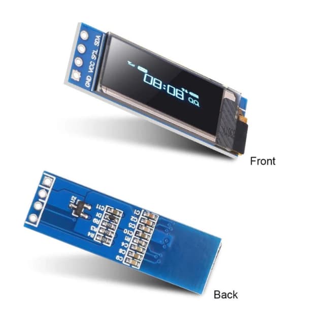 Modulo display OLED I2C Modulo display OLED I2C SSD1306 da 0,91 pollici Driver schermo OLED I2C bianco/Blu DC 3,3 V ~ 5 V per Arduino