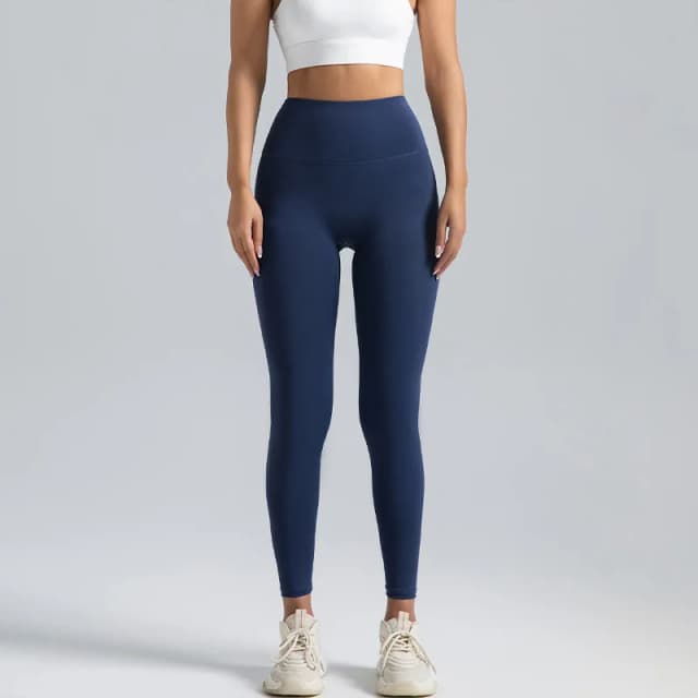 Leggings Neri da Donna Senza Linea T, Pantaloni Yoga a Vita Alta con Effetto Push-Up, Compressione Addominale e Leggings da Corsa Effetto Nudo