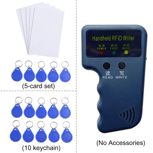 Copiatrice RFID 125KHz Lettore ID portatile Scrittore Duplicatore di schede di controllo accessi Dispositivo di crittografia clonatore (lettore/carta opzionale)