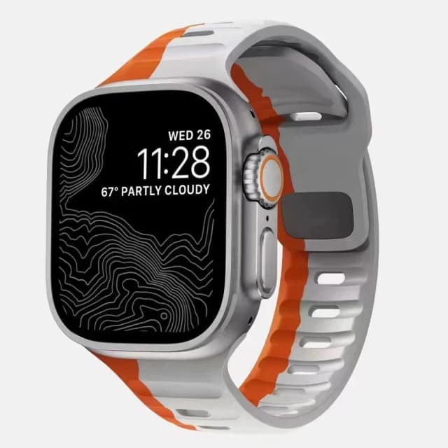 Cinturino in silicone morbido per cinturino Apple Watch Ultra 2 49mm 44 45mm 42mm 41 42mm cinturino sportivo iwatch Serise SE 4 5 6 7 8 9 braccialetto