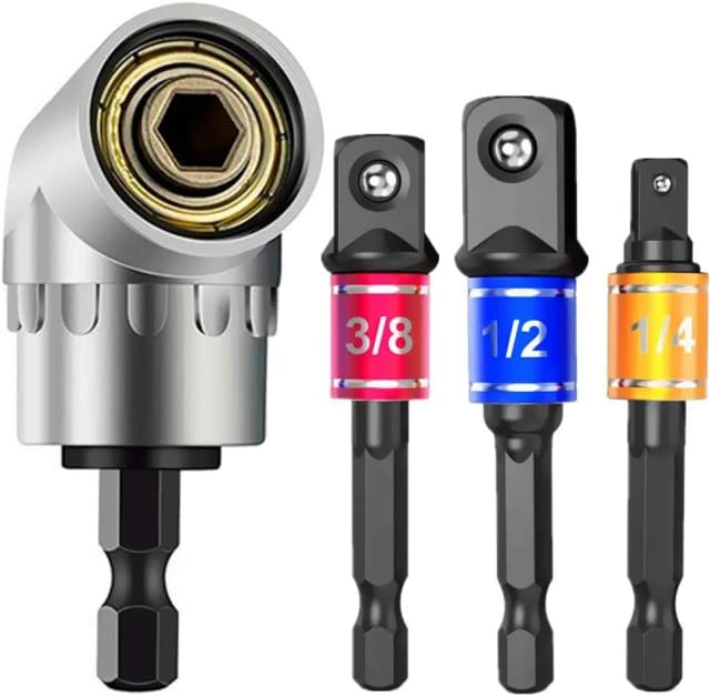 Adattatore per presa angolare da 105 gradi di grado di impatto Utensile manuale elettrico Set di estensioni per driver Supporto per cacciavite Attacco per dado da trapano