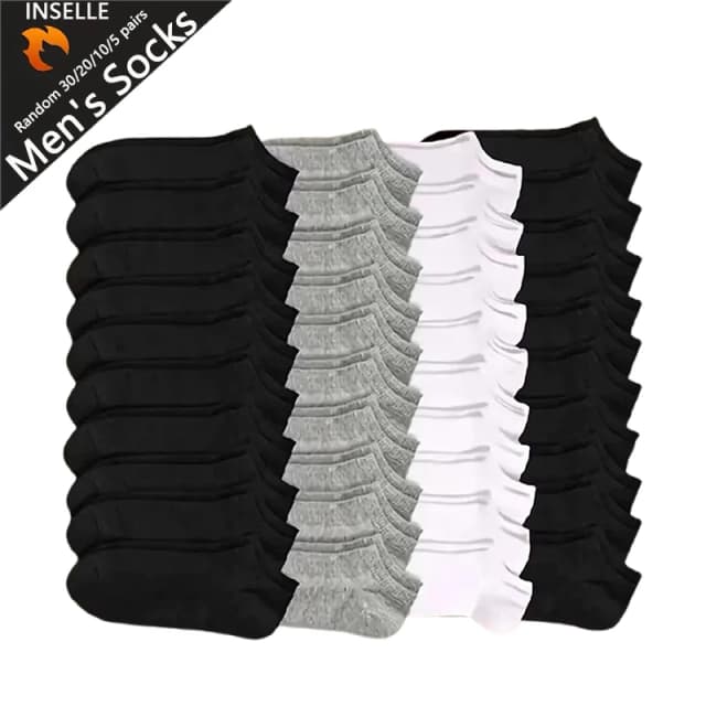 10 paia di calzini da barca da donna/uomo invisibili a taglio basso in silicone antiscivolo estivi calzini alla caviglia tinta unita casual traspiranti