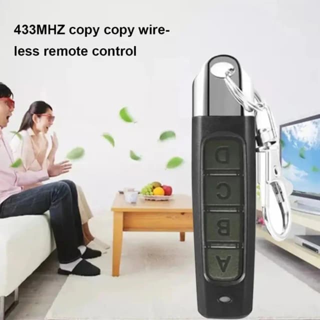 Portachiavi 433MHZ telecomando automatico 4 canali codice ABCD cancello garage apriporta duplicatore clone codice clonazione chiave auto