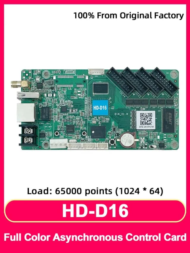 HD-D16 Scheda di controllo display LED a colori asincrono ad alte prestazioni Il modalità Wi-Fi può essere utilizzato per moduli LED RGB HUB75