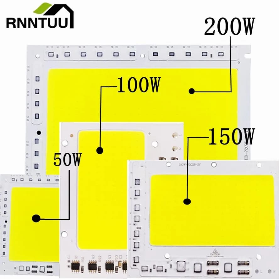 220V LED COB Chip 200W 100W 150W 200-240V Smart IC Non è necessario Driver Lampada a LED per luce di inondazione Faretto Illuminazione fai da te Sorgente luminosa