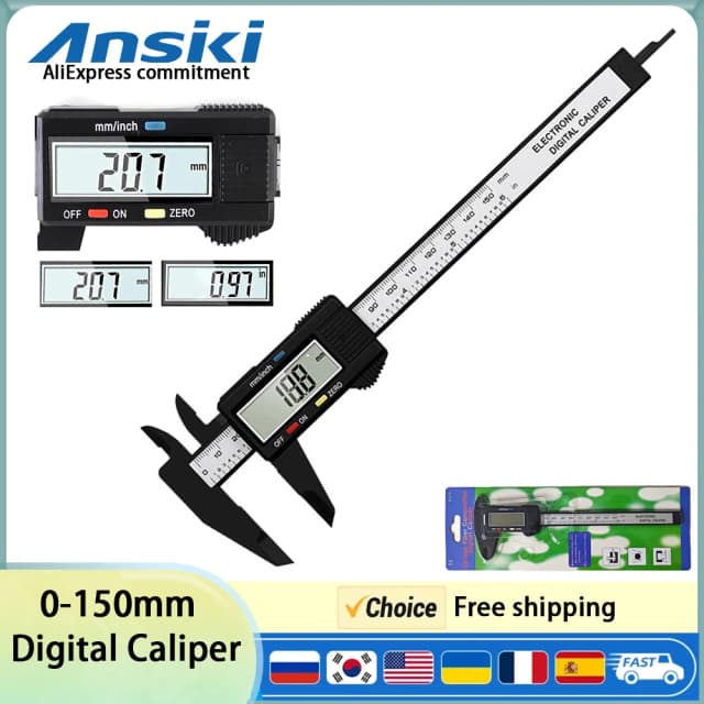 Calibro a corsoio 0-150mm Display digitale elettronico Gioielli ad alta precisione Gioca Bracciale in giada Misura righello Strumento fai da te