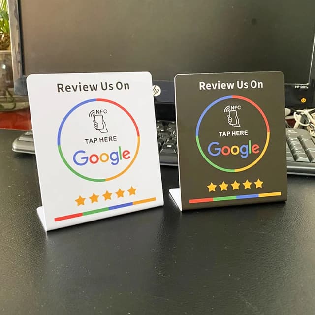 Scheda di revisione Google programmabile da 13,56 Mhz Tabella stazione NFC NFC Recensioni di Google Visualizza la staffa di marca in piedi per schede di flessione
