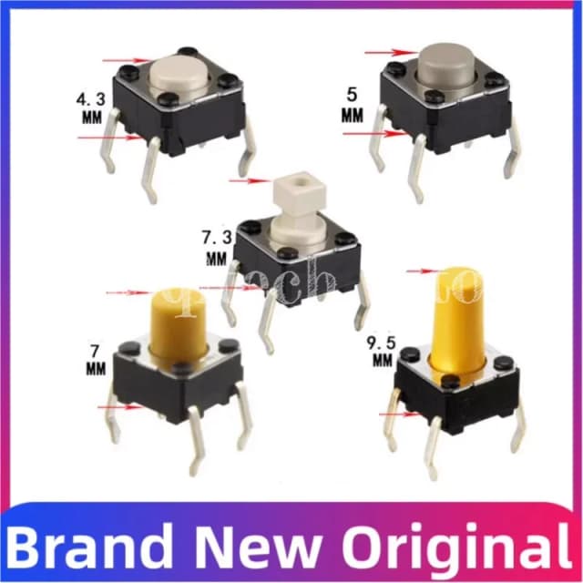10 30 50 pezzi Interruttore tattile B3F-1000 1002 1005 1020 1022 1025 1050 1052 1055 1062 1070 1072 Microinterruttore tattile per mouse Omron