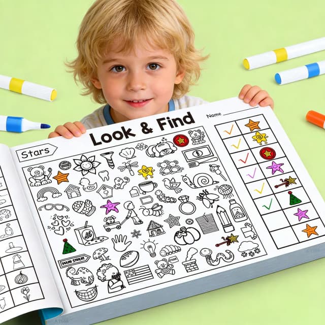 32 pagine Trova articoli per bambini Libro da colorare e disegnare Divertimento concentrazione e esercizio di attenzione Libro di attività per l'educazione precoce