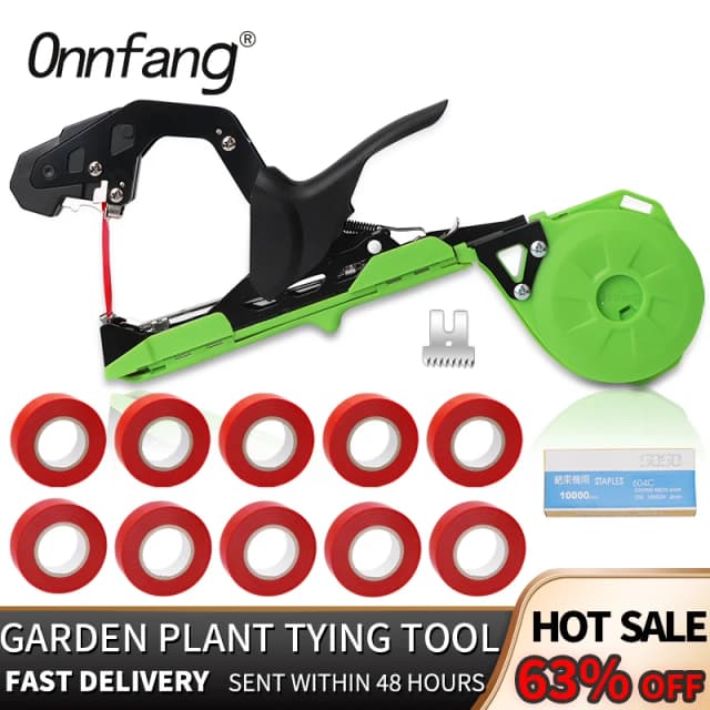 Onnfang Legatrice manuale da giardino Attrezzi da giardino leggeri Attrezzi da nastro per piante per verdure Uva Pomodori Cetrioli Giardino