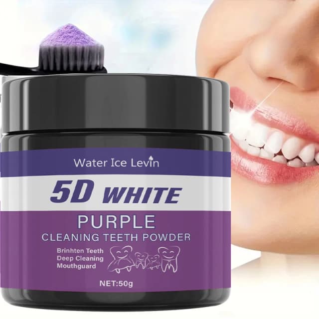 Acqua ghiacciata Levin Purple Dentifricio schiarente: per un bianco profondo 5D Freschezza pulita e rivitalizzante.