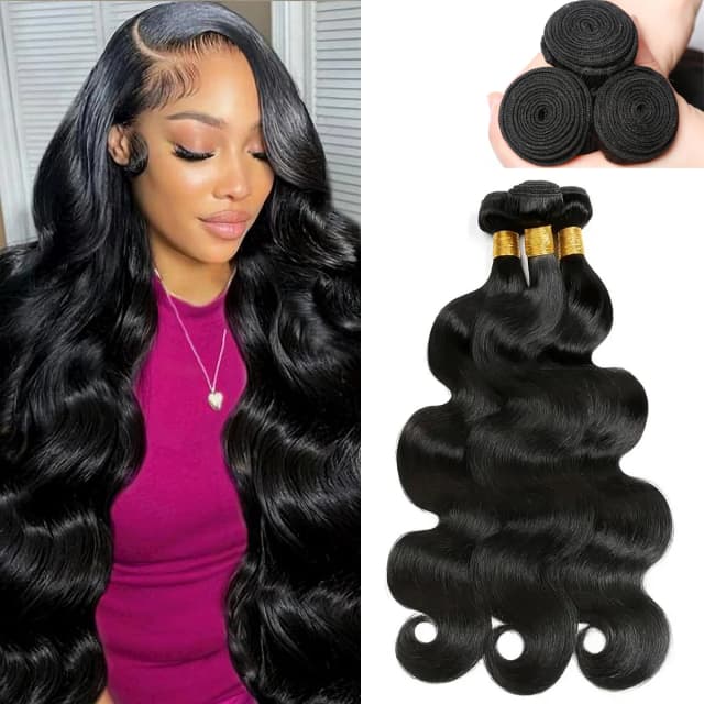 Fasci di onde del corpo da 8-32 pollici fasci di tessuto brasiliano dei capelli umani estensioni dei capelli umani al 100% per le donne pacchetto 1 pz