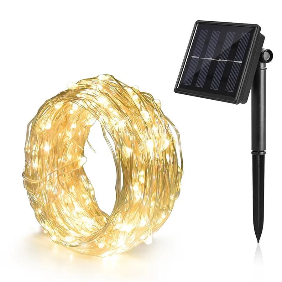 Luce solare a LED Lucine impermeabili per esterni Stringa Natale Decorazione di Halloween Festone Lampada da giardino a LED Forniture per feste