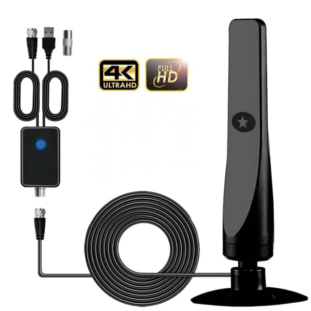 Nuova Antenna TV Digitale 4K per Interni ed Esterni, Ricevitore ad Alta Definizione per Onde Terrestri Digitali, Supporta Molteplici Standard TV Nazionali