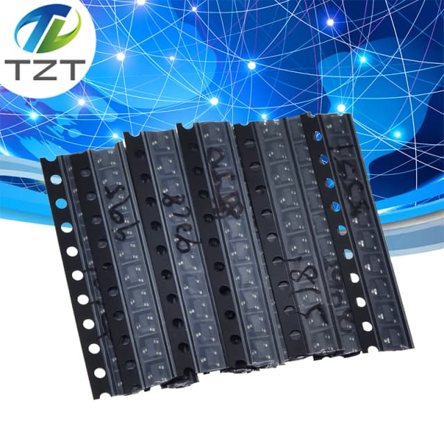 TZT S9013 S9014 S9015 S9018 MMBT3904 MMBT3906 SS8050 SS8550 2N5551 2SC1815 Totale 10 tipi X10 pezzi = 100 pezzi