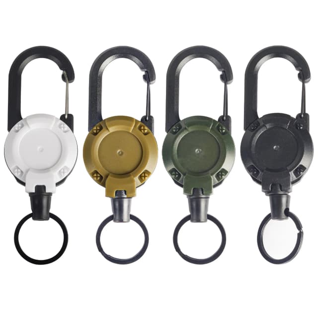 1 pz antifurto in metallo facile da tirare fibbia corda portachiavi elastico portachiavi retrattile sportivo anti smarrimento yoyo sci pass carta d'identità